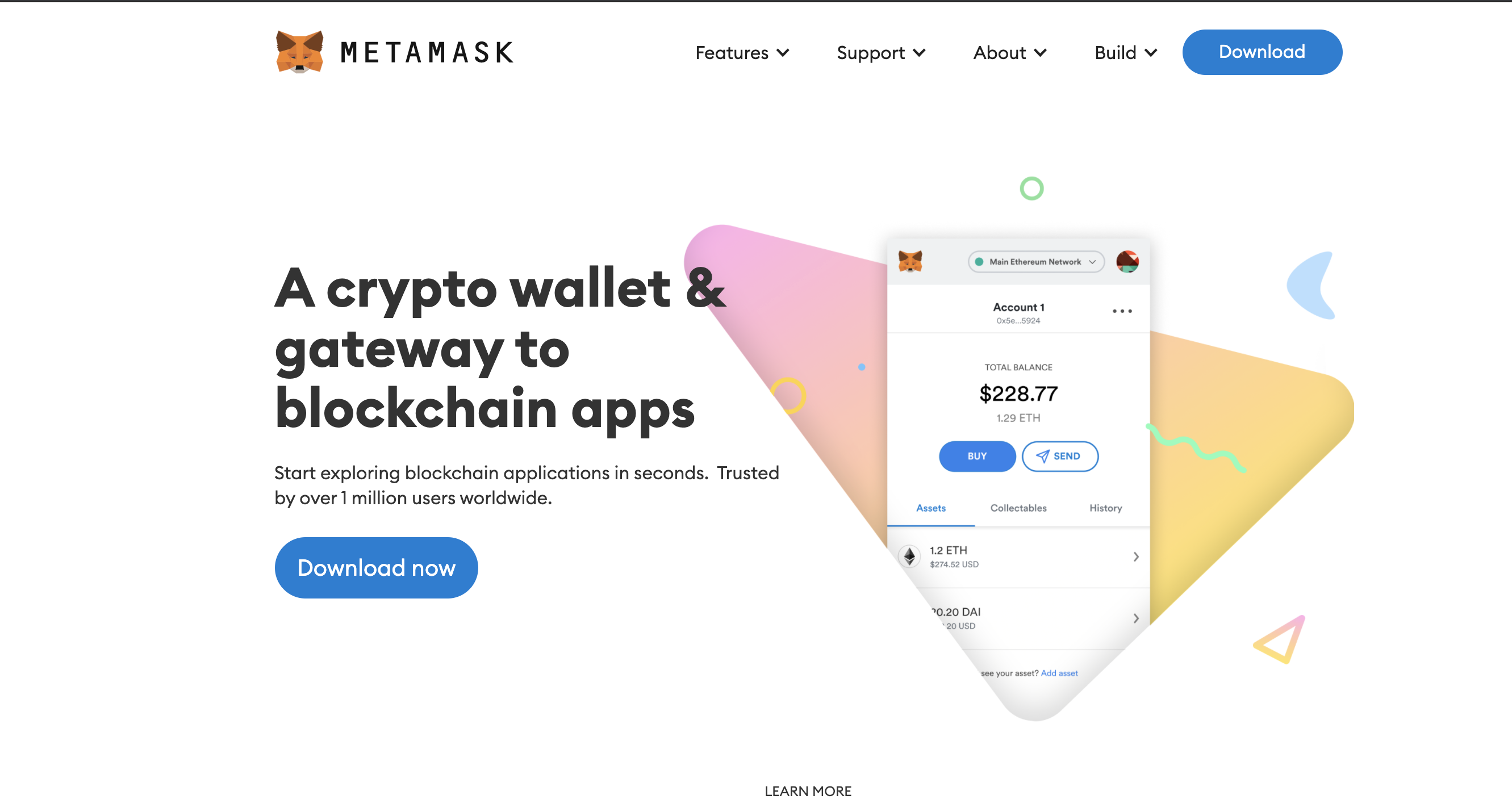 Metamask Landing Page